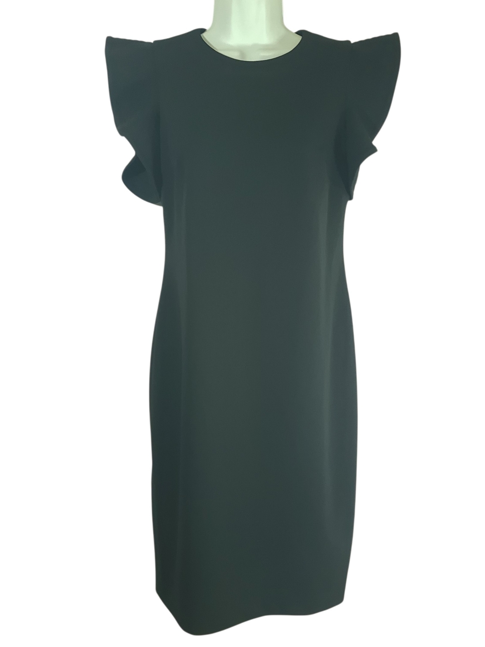 Calvin Klein Black Ruffle Sleeve Midi Dress